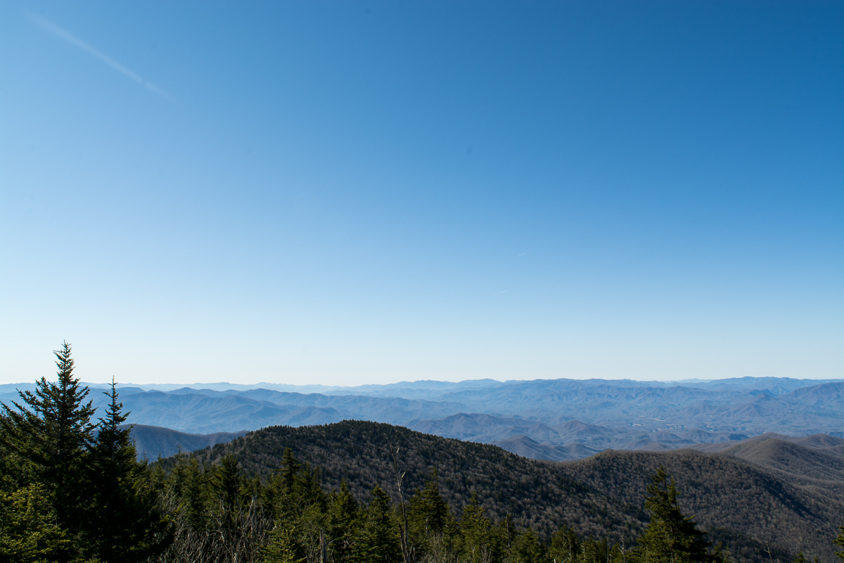 Clingmans Dome and Observation Tower in North Carolina.